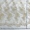 1 Yard Silver Beaded Embroidered Lace Fabric on Polyester Net Mesh for Bridal and Evening Couture – 52"